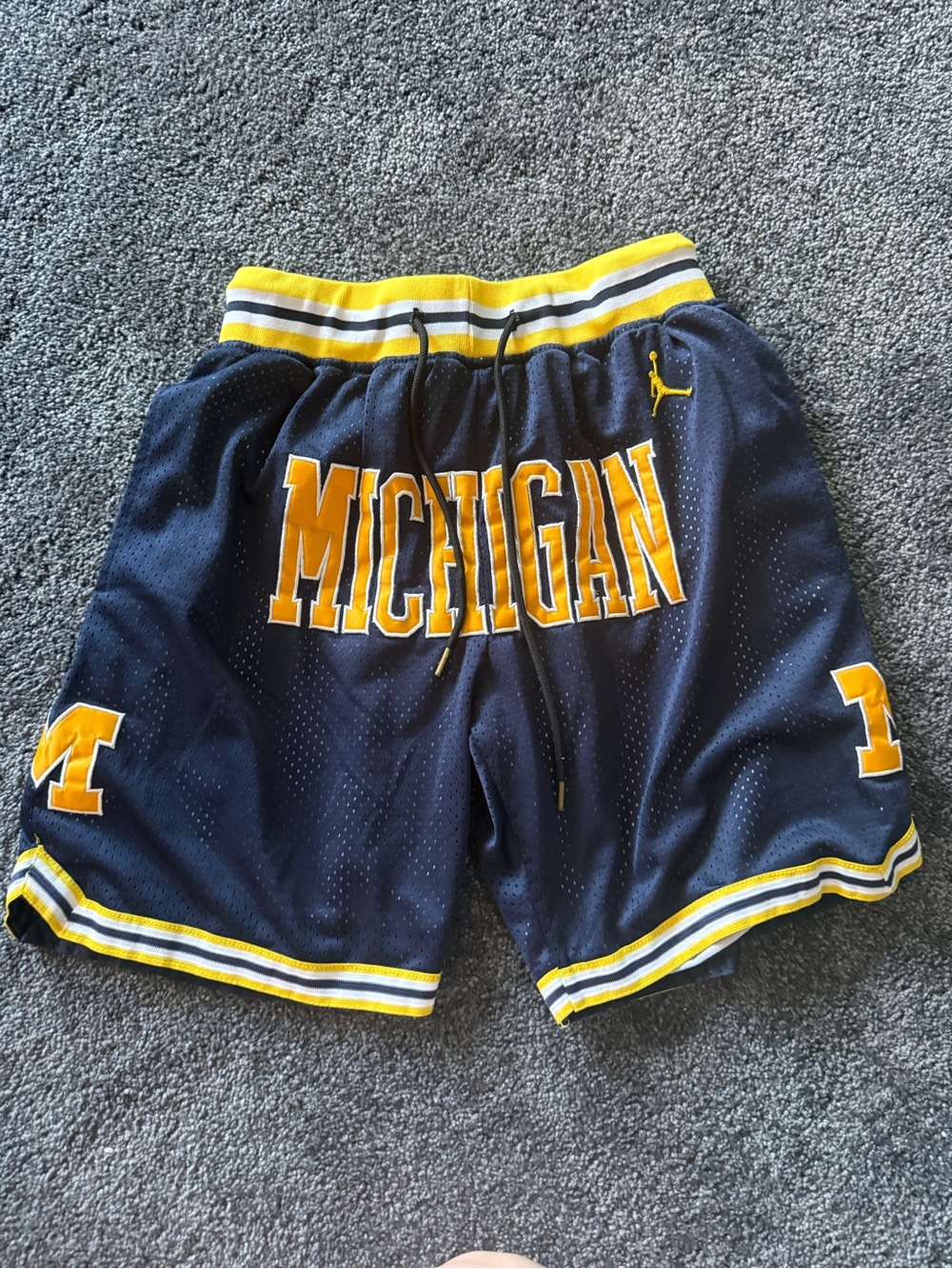 Just Don Michigan Wolverines shorts, x Jordan, size small
